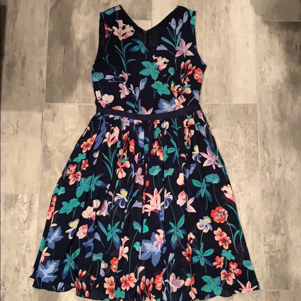 Navy Floral Dress
